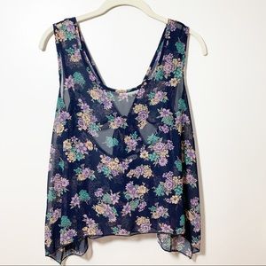 Anthropologie E Hanger Floral Tank Blouse